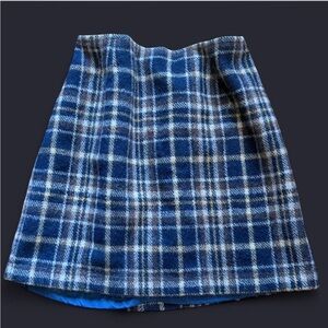 Thrifted Fargo Brown, Black Plaid Mini Skirt